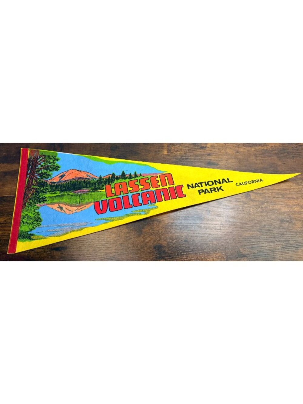 Vintage Lassen Volcanic National Park Pennant California Souvenir Collectible